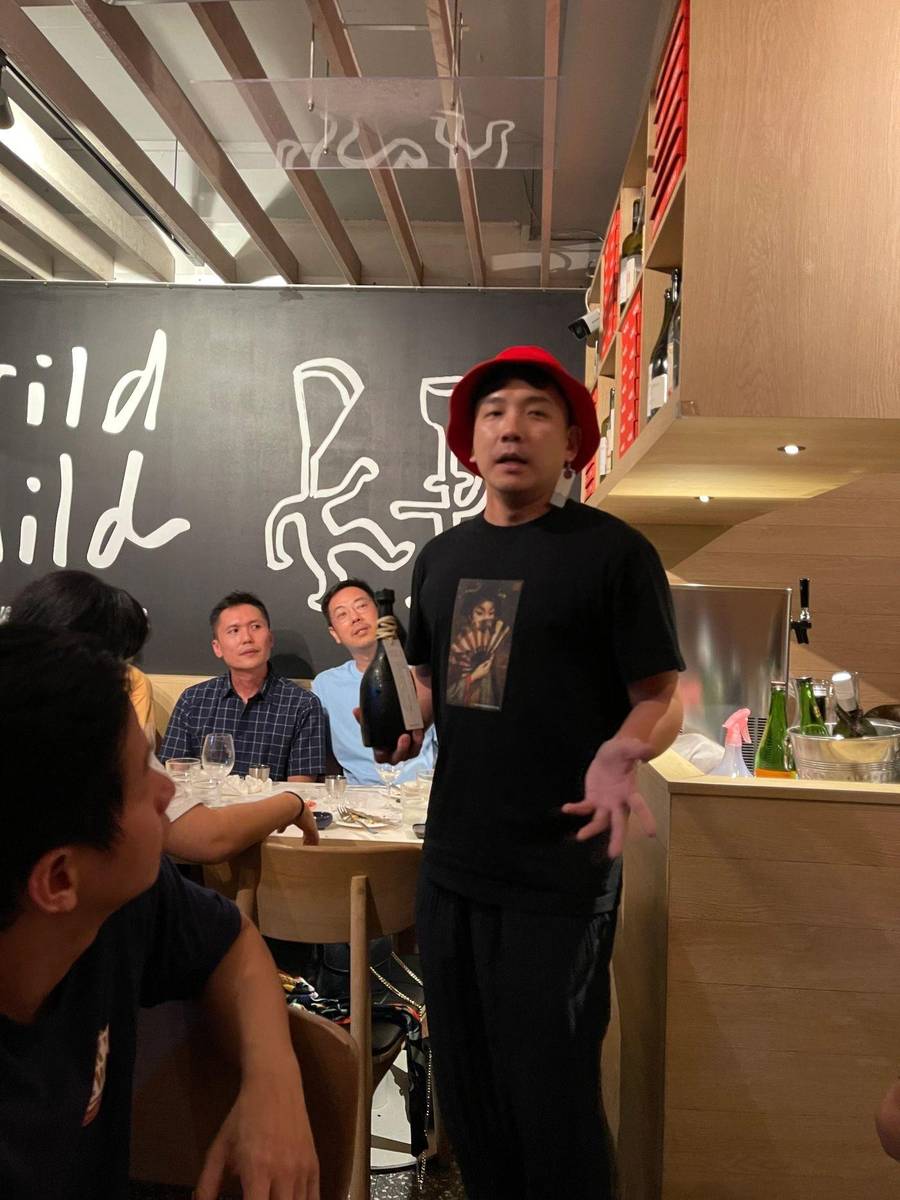 Eddie sharing his love for sake
