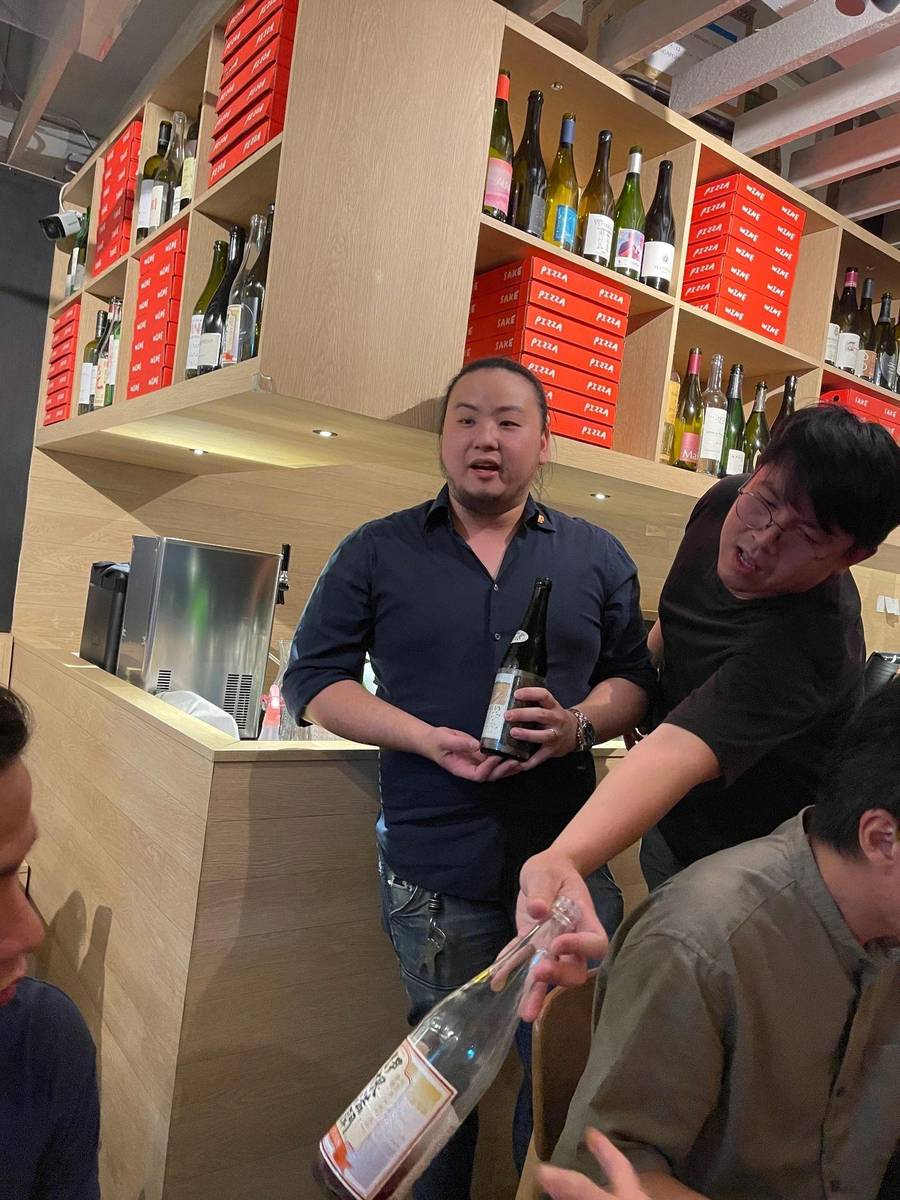 Alex sharing a rare bottle of Regulus